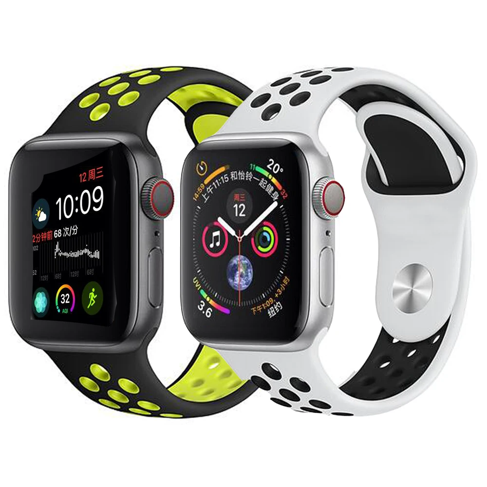 Silicone strap for Apple Watch Band 42mm Watchband for iWatch Strap Rubber 4/3/2/1 40mm 44mm 38MM Sport Wristband
Silicone strap for Apple Watch Band 42mm Watchband for iWatch Strap Rubber 4/3/2/1 40mm 44mm 38MM Sport Wristband