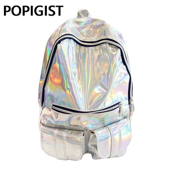Solid Holographic Silver Backpack Women Pu Casual Shiny School Bags Hologram Laser For Teenage Girls Glossy Mochila Masculina
Solid Holographic Silver Backpack Women Pu Casual Shiny School Bags Hologram Laser For Teenage Girls Glossy Mochila Masculina