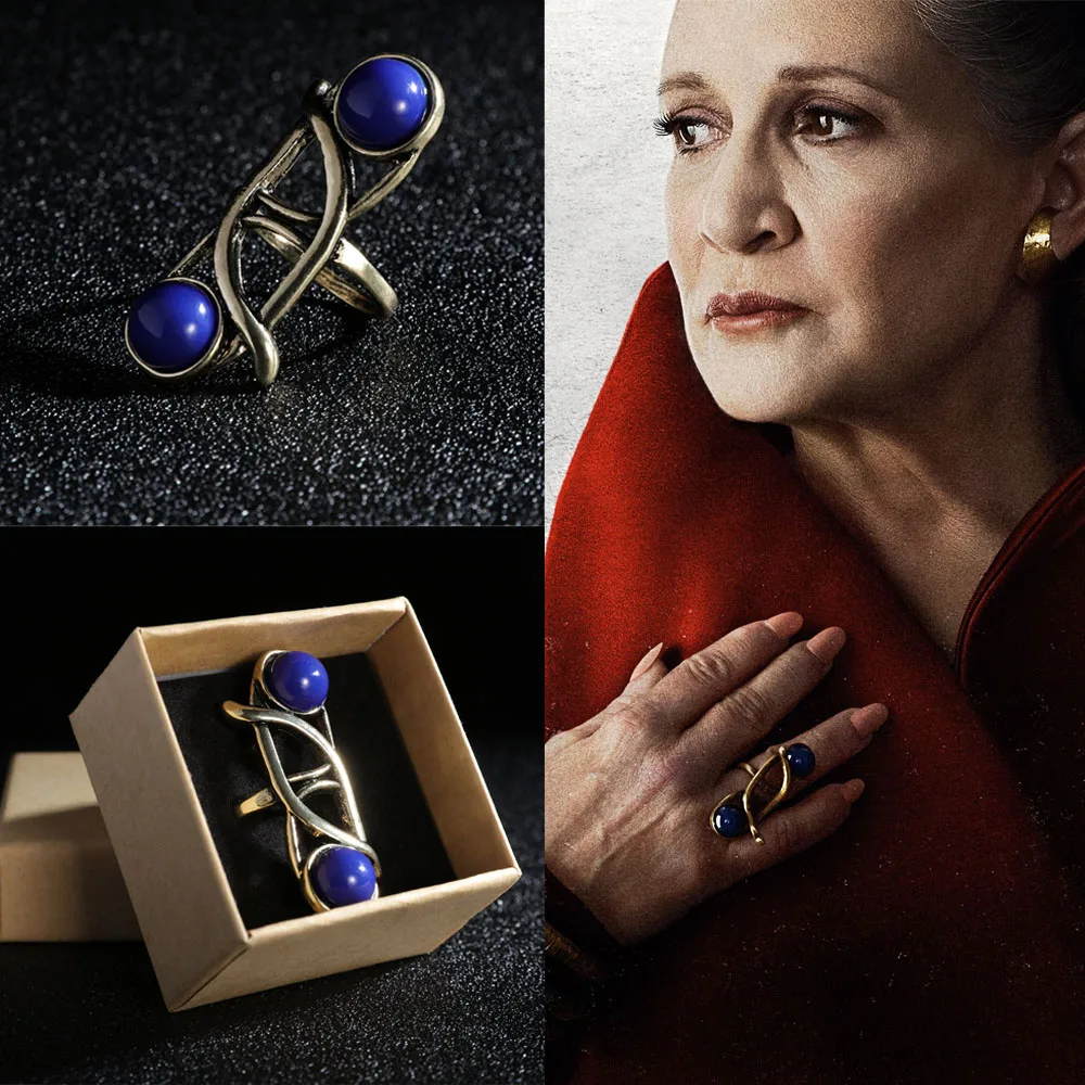 2017 Star Wars The Last Jedi Leia Princess Ring Cosplay Blue Vintage With Sapphire Female Rings Chrismas New Year Gift For Woman
2017 Star Wars The Last Jedi Leia Princess Ring Cosplay Blue Vintage With Sapphire Female Rings Chrismas New Year Gift For Woman