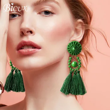 BICUX Bohemian Ethnic Long Tassel Drop Earrings for Women Fashion Vintage Acrylic Beads Fringe Dangle Femme Earring 2019 Jewelry
BICUX Bohemian Ethnic Long Tassel Drop Earrings for Women Fashion Vintage Acrylic Beads Fringe Dangle Femme Earring 2019 Jewelry