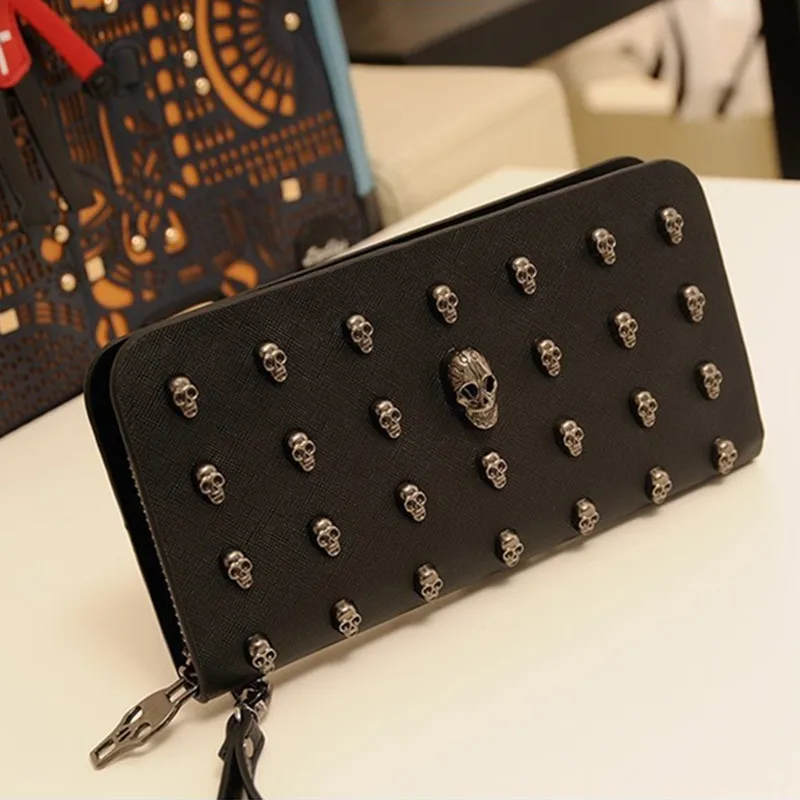 Classic Women Long Wallets Skull Purse Rock Punk Style Girls Wallet Female Personally Purse Black Evening Clutch Bags 2018 Party
Classic Women Long Wallets Skull Purse Rock Punk Style Girls Wallet Female Personally Purse Black Evening Clutch Bags 2018 Party