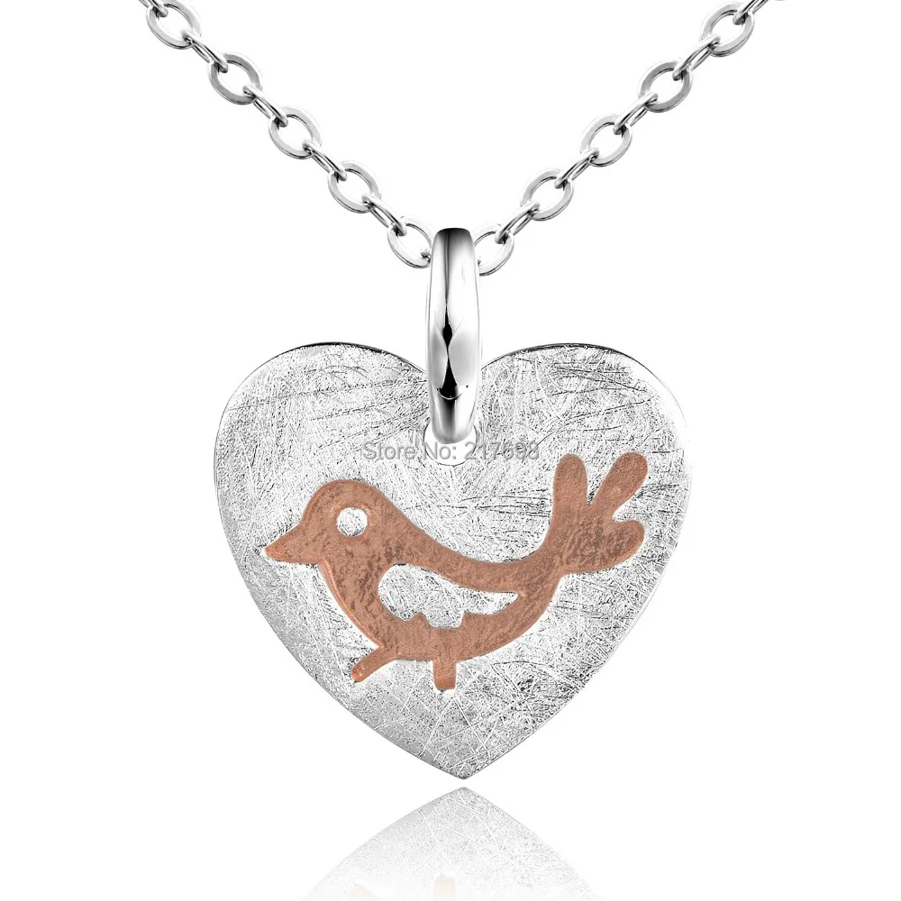 DORMITH 925 sterling silver necklace plain Bird in circle pendant necklace silk matt Pink Gold plated for women fashion jewelry
DORMITH 925 sterling silver necklace plain Bird in circle pendant necklace silk matt Pink Gold plated for women fashion jewelry