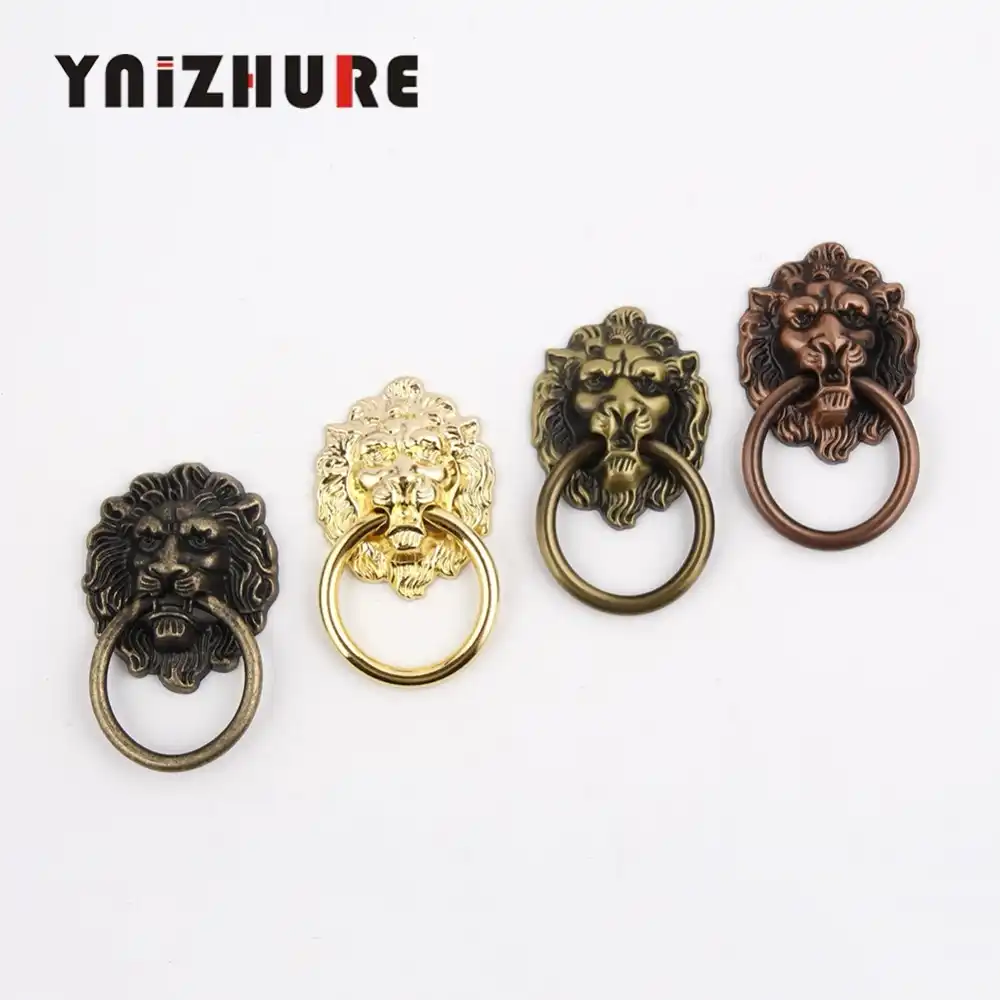 Antique Furniture Handles Vintage Lion Head Cabinet Knobs And