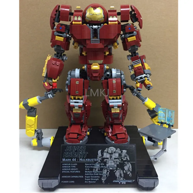 1527Pcs Model Building Bricks Blocks Super Hero buster legoingly Iron Man Anti Hulk Mech Set Genuine Serie The 76105 Toy for kid
1527Pcs Model Building Bricks Blocks Super Hero buster legoingly Iron Man Anti Hulk Mech Set Genuine Serie The 76105 Toy for kid
