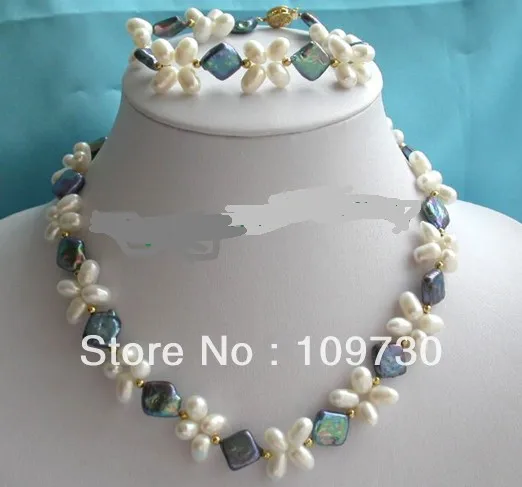 Jewelry 00443 wonderful white 11mm black rhombus freshwater pearl necklace&bracelet a set hot
Jewelry 00443 wonderful white 11mm black rhombus freshwater pearl necklace&bracelet a set hot