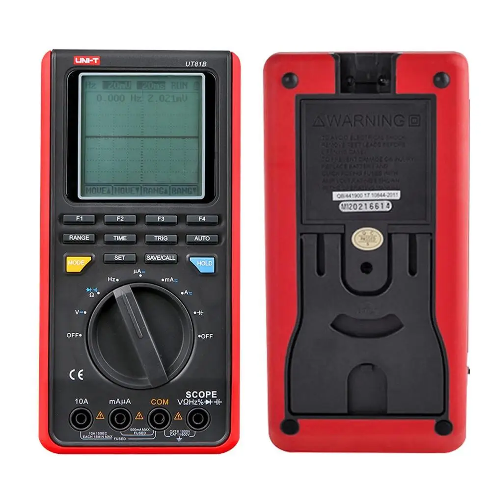 

UNI-T UT81B Scope Digital Multimeters Oscilloscope Electrical Meter Input Sensitivity Diode USB Interface LCD Handheld Tester