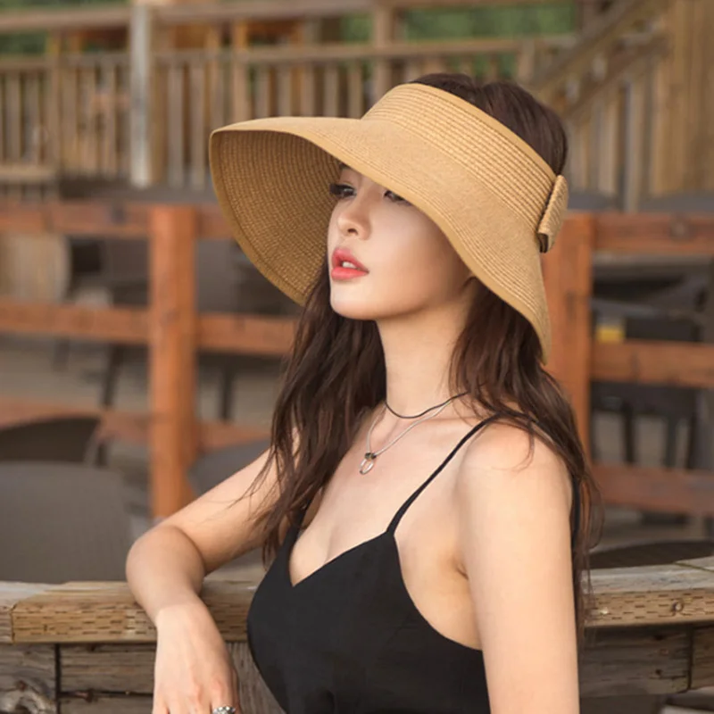 New Summer Hat Visors Cap Foldable Wide Large Brim Sun Hat Beach Hats for Women Straw Hat Wholesale Chapeau
New Summer Hat Visors Cap Foldable Wide Large Brim Sun Hat Beach Hats for Women Straw Hat Wholesale Chapeau