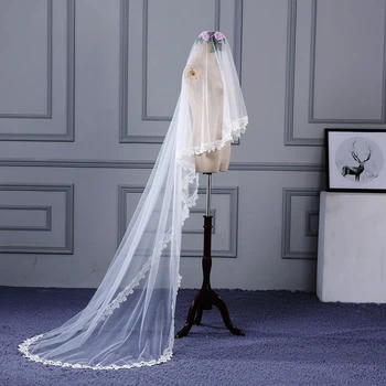 Luxury 2019 Real Photos High Quality 3M Bridal water soluble Lace edge Cathedral Shining Wedding Veil New Bridal Veil
Luxury 2019 Real Photos High Quality 3M Bridal water soluble Lace edge Cathedral Shining Wedding Veil New Bridal Veil