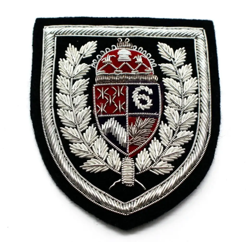 Europe Fashion Handmade bullion wire embroidery badge, Silver color, 8.9*7.5CM~~~~
Europe Fashion Handmade bullion wire embroidery badge, Silver color, 8.9*7.5CM~~~~
