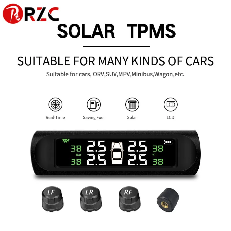 Solar TPMS Outer Sensors Tire Pressure Auto Security Alarm Solar Power TPMS External Sensors For Car For SUV Digital LCD Display
Solar TPMS Outer Sensors Tire Pressure Auto Security Alarm Solar Power TPMS External Sensors For Car For SUV Digital LCD Display
