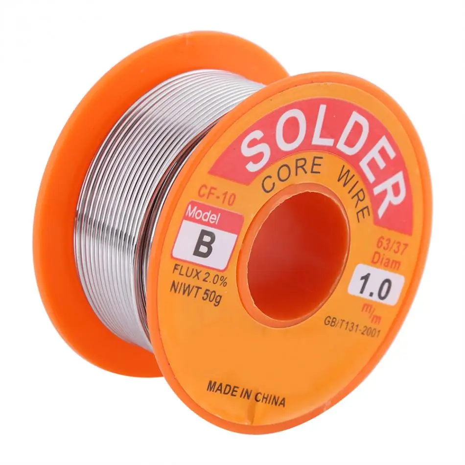 63/37 Rosin Core Solder Wire Flux 2% Tin Lead Solder Iron Welding Wire Reel 0.6/0.8/1.0mm 50g Welding Iron Reel in Electronics
63/37 Rosin Core Solder Wire Flux 2% Tin Lead Solder Iron Welding Wire Reel 0.6/0.8/1.0mm 50g Welding Iron Reel in Electronics
