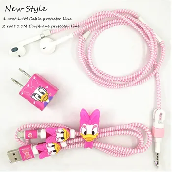 1.1M&1.4M Cute Cartoon USB Cable Earphone Protector Set With Cable Winder Stickers Spiral Cord Protector For iphone 5 6 6s 7plus
1.1M&1.4M Cute Cartoon USB Cable Earphone Protector Set With Cable Winder Stickers Spiral Cord Protector For iphone 5 6 6s 7plus