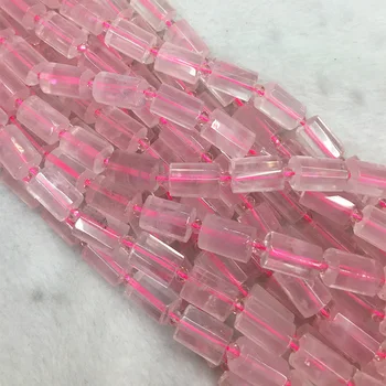 Wholesale Natural Genuine Clear Pink Crystal Rose Quartz Faceted Hand Cut Tube Loose Beads Barrel Column Beads 15" 05352
Wholesale Natural Genuine Clear Pink Crystal Rose Quartz Faceted Hand Cut Tube Loose Beads Barrel Column Beads 15" 05352