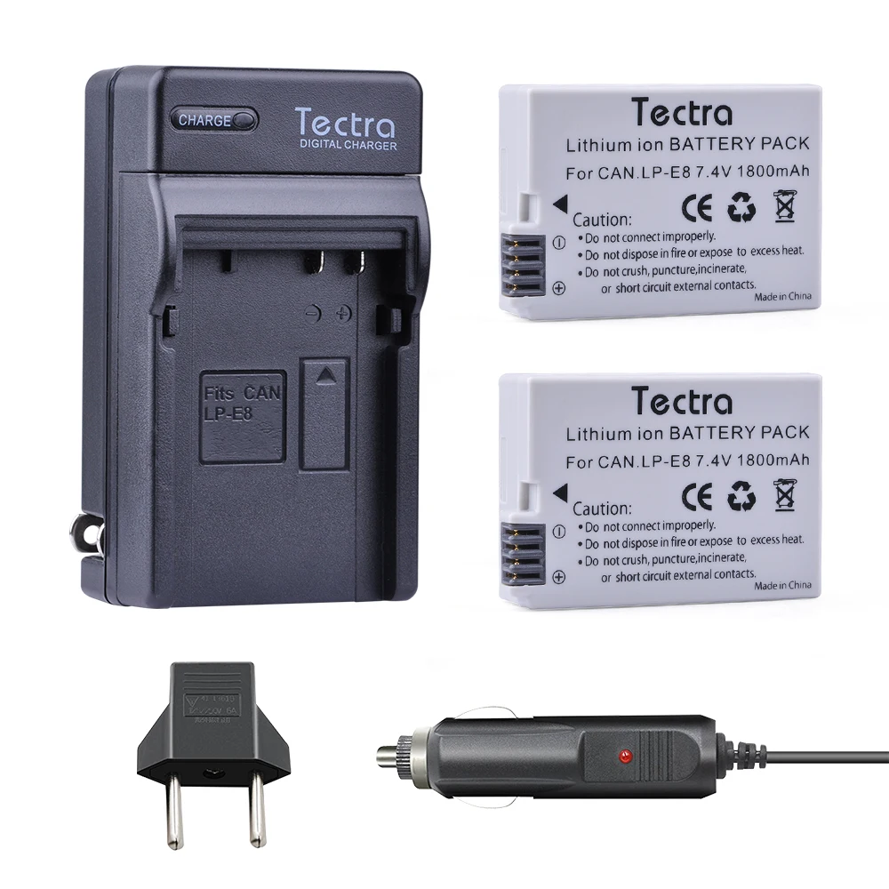 Tectra 2PCS LP-E8 LPE8 Li-ion battery + Digital Charger +Car Plug for Canon LP-E8 EOS 5D 700D 50D 600D 650 EOS Rebel T5i
Tectra 2PCS LP-E8 LPE8 Li-ion battery + Digital Charger +Car Plug for Canon LP-E8 EOS 5D 700D 50D 600D 650 EOS Rebel T5i