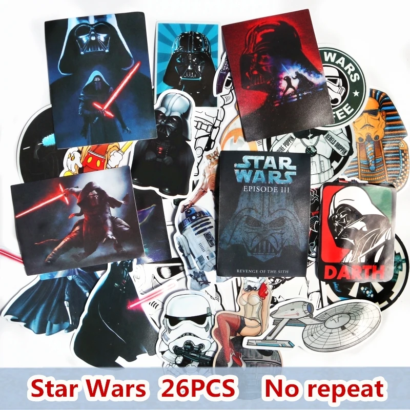26PCS Star Wars Sticker for Skateboard Laptop Luggage Car Styling Waterproof Decal Home decor Toy Creative Cool Sticker
26PCS Star Wars Sticker for Skateboard Laptop Luggage Car Styling Waterproof Decal Home decor Toy Creative Cool Sticker