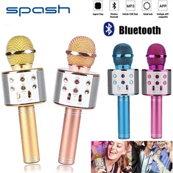 spash WS858 Handheld Microphone Wireless Bluetooth Karaoke KTV MIC Speaker Music Player Singing Recorder Professional Microfone
spash WS858 Handheld Microphone Wireless Bluetooth Karaoke KTV MIC Speaker Music Player Singing Recorder Professional Microfone