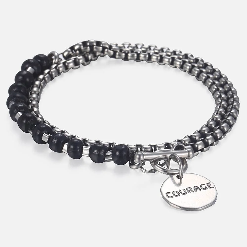 Trendsmax Men's Wood Beaded Bracelets Stainless Steel Charm Box Link Chain Bracelet Male Fashion Jewelry Gifts For Men DB32
Trendsmax Men's Wood Beaded Bracelets Stainless Steel Charm Box Link Chain Bracelet Male Fashion Jewelry Gifts For Men DB32