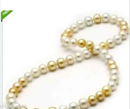 10-9mm NATURAL PERFECT ROUND SOUTH SEA WHITE GOLDEN PEARL NECKLACE 18"^^^@^Noble style Natural Fine jewe fast SHIPPING
10-9mm NATURAL PERFECT ROUND SOUTH SEA WHITE GOLDEN PEARL NECKLACE 18"^^^@^Noble style Natural Fine jewe fast SHIPPING