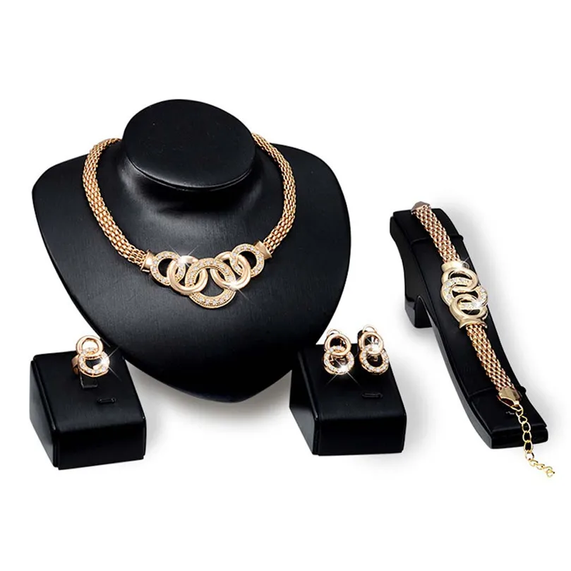 2018 Ladies Vintage Jewelry Sets Beads Statement Necklace Earrings Bracelet Ring Sets Women Wedding Gold Accessor Jewelry @40
2018 Ladies Vintage Jewelry Sets Beads Statement Necklace Earrings Bracelet Ring Sets Women Wedding Gold Accessor Jewelry @40