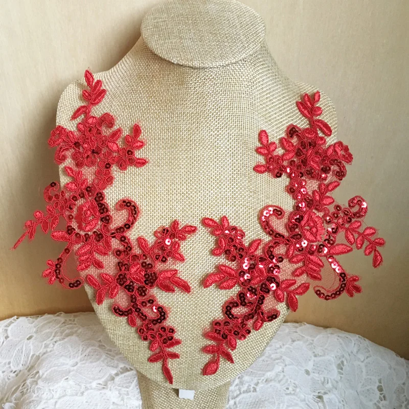 Vintage wedding RED applique trim with sequin,embroidered trim lace,flower design lace trim for dress
Vintage wedding RED applique trim with sequin,embroidered trim lace,flower design lace trim for dress