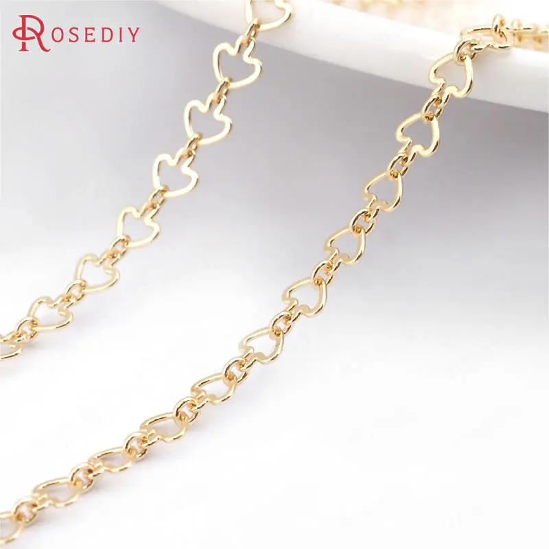 2 Meters width 4MM 24K Champagne Gold Color Copper Heart Chape Necklace Chains High Quality Diy Jewelry Findings Accessories
2 Meters width 4MM 24K Champagne Gold Color Copper Heart Chape Necklace Chains High Quality Diy Jewelry Findings Accessories
