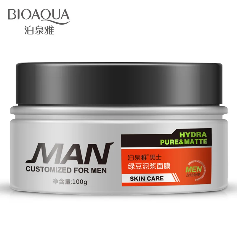 BIOAQUA Men mung bean mud face mask skin care moisturizing oil control to blackheads to enhance the skin color shrink pores 100g
BIOAQUA Men mung bean mud face mask skin care moisturizing oil control to blackheads to enhance the skin color shrink pores 100g