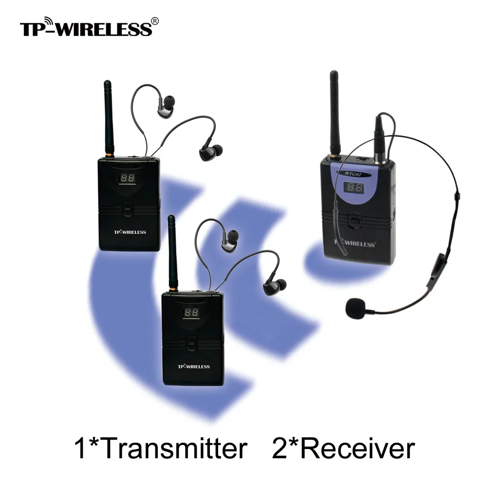 

TP-Wireless 2.4GHz Sanitary Digital Wireless Tour Guide System For Tourism,Church and Conference 1Transmitter 2Receivers
