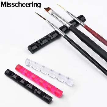 1Pc Nail Art Brush Holder Stand For 5pcs Makeup Nail Brush Pens Clear/Pink/Black DIY Brushes Rest Acrylic Display Manicure Tools
1Pc Nail Art Brush Holder Stand For 5pcs Makeup Nail Brush Pens Clear/Pink/Black DIY Brushes Rest Acrylic Display Manicure Tools