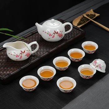 Red peach pattern Kung Fu Tea Set,Ceramic 8 cups 1pot 1 Gongdao cup,TeaCup,ChineseTravel Tea Set, Drinkware Coffee&Tea Sets
Red peach pattern Kung Fu Tea Set,Ceramic 8 cups 1pot 1 Gongdao cup,TeaCup,ChineseTravel Tea Set, Drinkware Coffee&Tea Sets