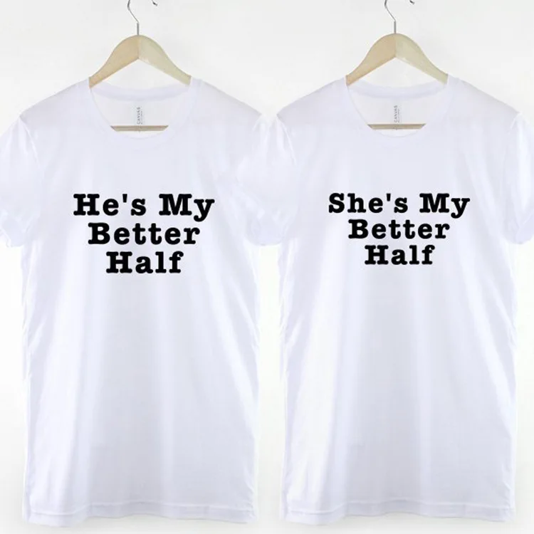 Sugarbaby He is my Better Half She is my Better Half Couple's T-shirt Short Sleeve Fashion Matching's t shirt 90s aesthetic Tops
Sugarbaby He is my Better Half She is my Better Half Couple's T-shirt Short Sleeve Fashion Matching's t shirt 90s aesthetic Tops