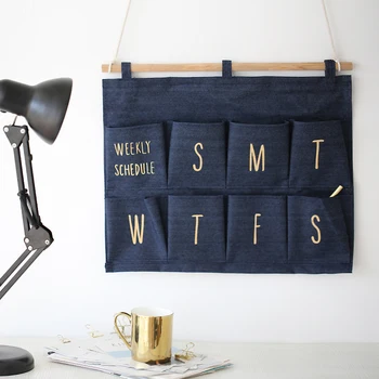 Zakka Ins Nordic Cotton Fabric Canvas Wall Door Storage Hanging Bag Pouch Week 12 Pocket Dorm Office Organizer For Kids Children
Zakka Ins Nordic Cotton Fabric Canvas Wall Door Storage Hanging Bag Pouch Week 12 Pocket Dorm Office Organizer For Kids Children