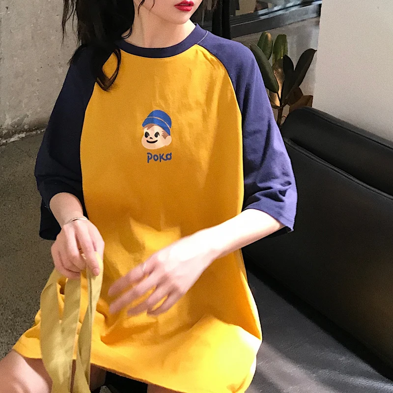 Loose Colorblock Letters Short Sleeve T-shirt Women's Tshirts Japan Kawaii Ulzzang Female Sweet Lovely Harajuku Tshirt For Women
Loose Colorblock Letters Short Sleeve T-shirt Women's Tshirts Japan Kawaii Ulzzang Female Sweet Lovely Harajuku Tshirt For Women