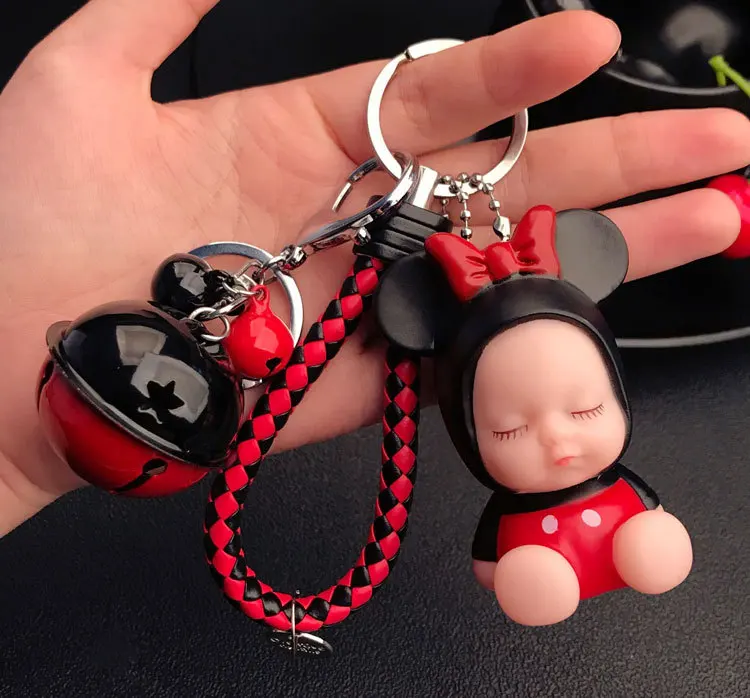 Cute Imitate Sleeping Baby Doll Keychain Key Chain Leather Strap Car Keyring Cartoon Mickey Minnie Toys Bag Charm Key ring D20
Cute Imitate Sleeping Baby Doll Keychain Key Chain Leather Strap Car Keyring Cartoon Mickey Minnie Toys Bag Charm Key ring D20