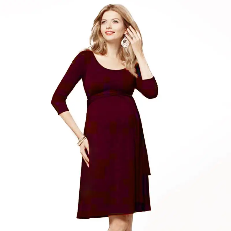 1pc Casual Maternity Dress for Pregnant Women Soft Cotton 3/4 Sleeve Breastfeeding Nursing Dress Pregnancy Clothes Red Color
1pc Casual Maternity Dress for Pregnant Women Soft Cotton 3/4 Sleeve Breastfeeding Nursing Dress Pregnancy Clothes Red Color