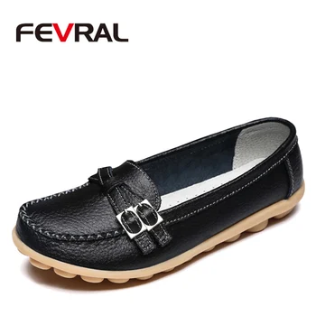 FEVRAL New Genuine Leather Woman Comfortable Casual Shoes Fashion Breathable Soft Woman's Flats Female Moccasins Size 35-42
FEVRAL New Genuine Leather Woman Comfortable Casual Shoes Fashion Breathable Soft Woman's Flats Female Moccasins Size 35-42