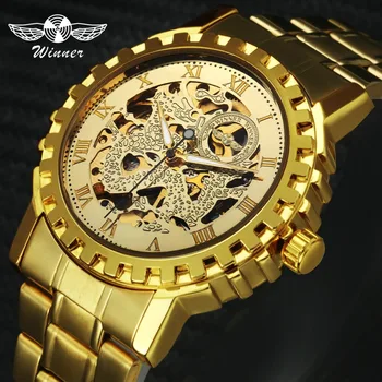 WINNER Men Luxury Dress Automatic Mechanical Watch Stainless-steel Strap Skeleton Roman Number Dial 3D Gear Bezel Design + BOX
WINNER Men Luxury Dress Automatic Mechanical Watch Stainless-steel Strap Skeleton Roman Number Dial 3D Gear Bezel Design + BOX