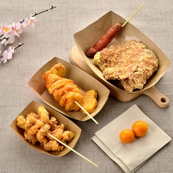 50pcs Disposable Waterproof And Anti-Oil Food Grade Kraft Paper Box For Fried Chicken French Fries Fried Food Tray Take Out Box
50pcs Disposable Waterproof And Anti-Oil Food Grade Kraft Paper Box For Fried Chicken French Fries Fried Food Tray Take Out Box
