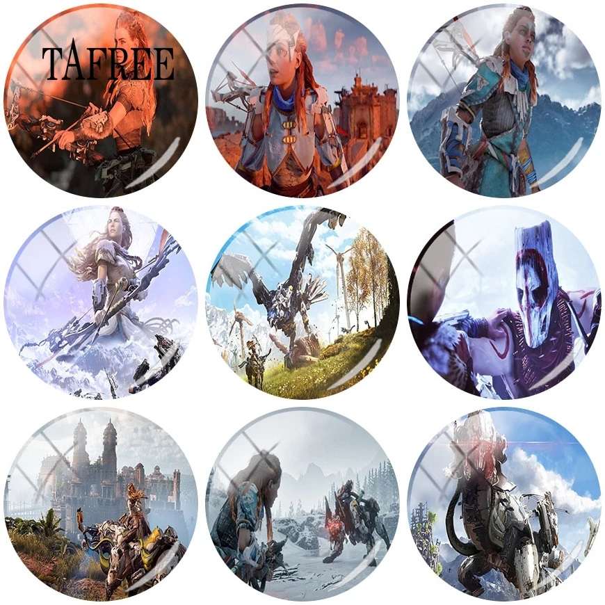 TAFREE Horizon Zero Dawn Game Picture 5pcs/lot glass cabochon 12mm/15mm/16mm/18mm/20mm Flat back Resin Cabochons
TAFREE Horizon Zero Dawn Game Picture 5pcs/lot glass cabochon 12mm/15mm/16mm/18mm/20mm Flat back Resin Cabochons