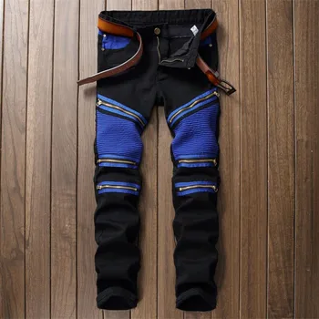 Mens Vintage Embellished Moto Pants Fashion Coated Black Blue Biker Jeans Slim Trousers,patchwork pantalones hombre black jeans
Mens Vintage Embellished Moto Pants Fashion Coated Black Blue Biker Jeans Slim Trousers,patchwork pantalones hombre black jeans