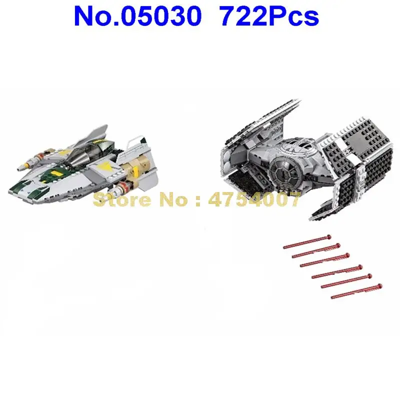 722pcs stars wars vader's tie advanced vs awing fighter 4 figures building blocks 75150 Toy
722pcs stars wars vader's tie advanced vs awing fighter 4 figures building blocks 75150 Toy