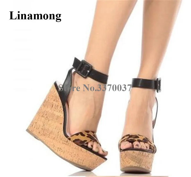 Summer New Fashion Women Open Toe Suede Leather Leopard High Platform Sandals Ankle Strap Height Increased Wedge Heels
Summer New Fashion Women Open Toe Suede Leather Leopard High Platform Sandals Ankle Strap Height Increased Wedge Heels