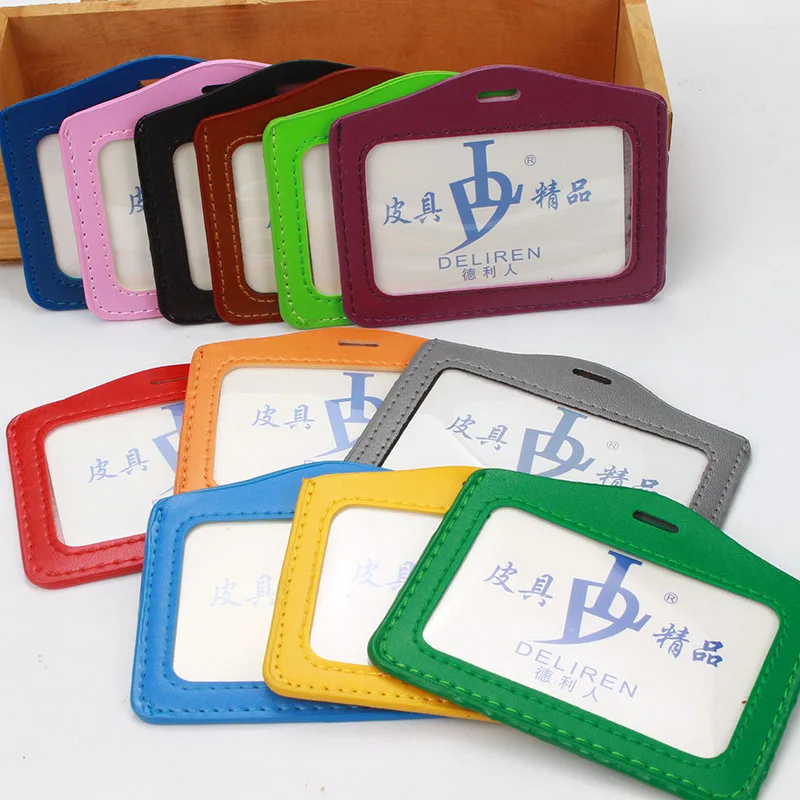 New Horizontal High Quality Imitation Leather Leather ID Badge Case Color Border Bank Credit Card Holders ID Badge Holders
New Horizontal High Quality Imitation Leather Leather ID Badge Case Color Border Bank Credit Card Holders ID Badge Holders