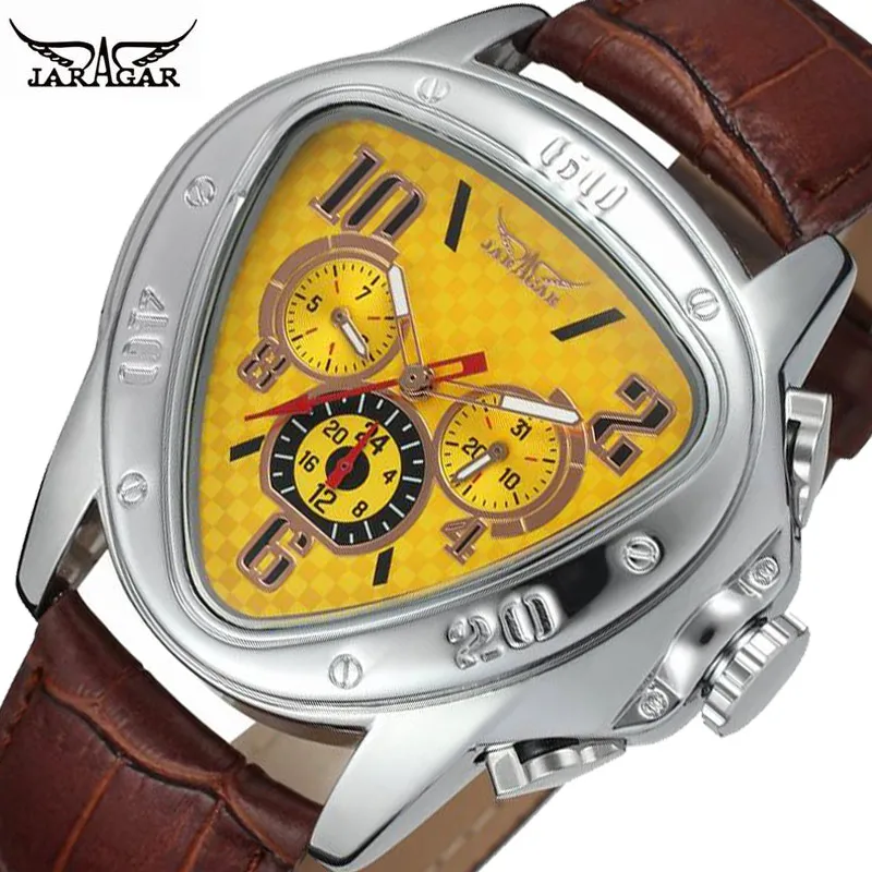 Jaragar Hot Triangle Waterproof Automatic Watch Men Top Brand Luxury Mechanical Watches Men Leather Skeleton Watch Mens Watches
Jaragar Hot Triangle Waterproof Automatic Watch Men Top Brand Luxury Mechanical Watches Men Leather Skeleton Watch Mens Watches