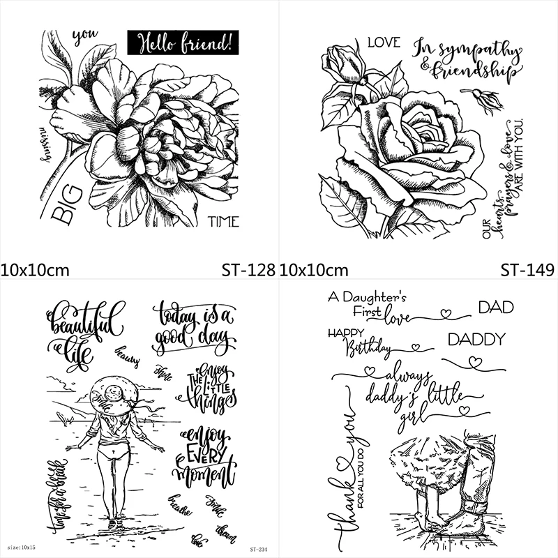 AZSG Blooming Rose Flowers Clear Stamps For DIY Scrapbooking Decorative Card making Craft Fun Decoration Supplies 10x10cm
AZSG Blooming Rose Flowers Clear Stamps For DIY Scrapbooking Decorative Card making Craft Fun Decoration Supplies 10x10cm