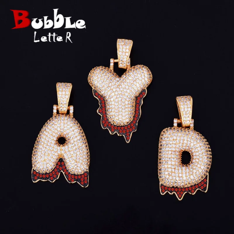 Custom Name Red Dripping Bubble Letters Necklaces & Pendant For Men Women Gold Silver Color Cubic Zircon Hip Hop Jewelry
Custom Name Red Dripping Bubble Letters Necklaces & Pendant For Men Women Gold Silver Color Cubic Zircon Hip Hop Jewelry
