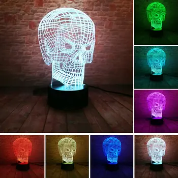 Luminous Skeleton Head Model Lamp LED Colourful 3D Nightlight Fairy Light Skull Model toys
Luminous Skeleton Head Model Lamp LED Colourful 3D Nightlight Fairy Light Skull Model toys
