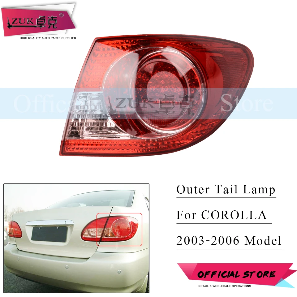 ZUK LED Tail Light Tail Lamp Taillight Taillamp Taillights Stop Lamp Light For TOYOTA COROLLA 2003 2004 2005 2006
ZUK LED Tail Light Tail Lamp Taillight Taillamp Taillights Stop Lamp Light For TOYOTA COROLLA 2003 2004 2005 2006