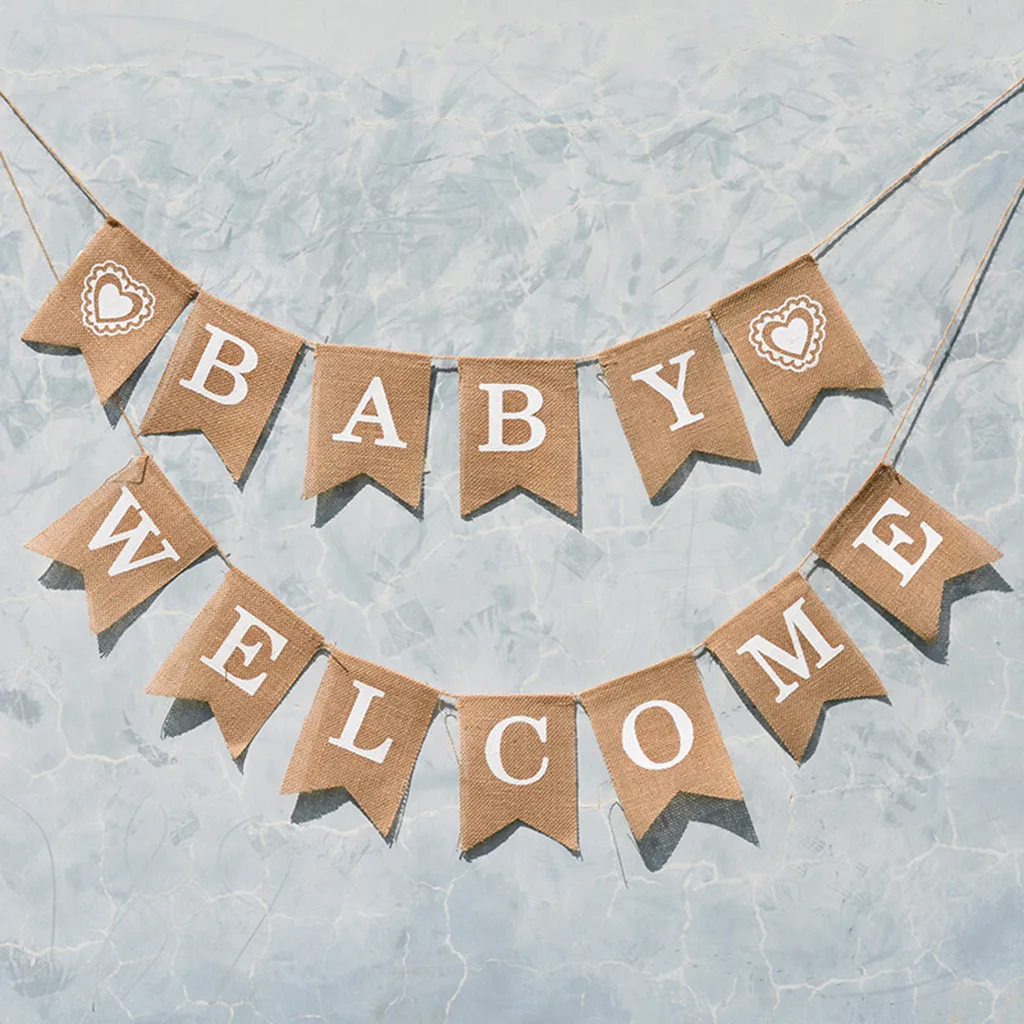 Welcome Baby Retro Burlap Banner Welcome Baby Birthday Party Decoration Flag First Happy Birthday Decorations
Welcome Baby Retro Burlap Banner Welcome Baby Birthday Party Decoration Flag First Happy Birthday Decorations