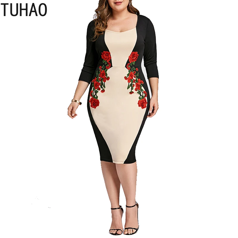 TUHAO 5XL 4XL 3XL Plus Size Sheath Dress 2019 Retro Chinese Embroidered Pattern Loose Women's Dress Elegant Office Dresses LZ17
TUHAO 5XL 4XL 3XL Plus Size Sheath Dress 2019 Retro Chinese Embroidered Pattern Loose Women's Dress Elegant Office Dresses LZ17