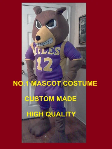 

advertising fierce brown bear mascot costume Sport Bear Theme hot sale carnival anime cosply fancy dress mascotte kits 1729